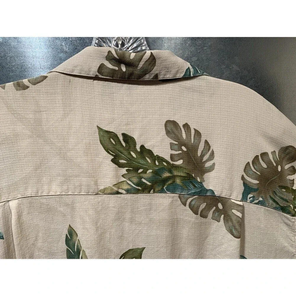 Island Shores Hawaiian Shirt Mens Large 100% Washable Silk Button Up Large - Picture 14 of 16